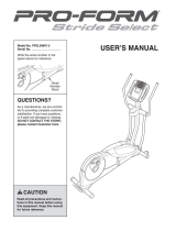 Pro-Form Stride Select PFEL09807.0 User manual