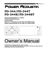 Power Acoustik PD-344BT Owner's manual