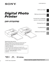 Sony DPP-FP90 Owner's manual