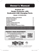 Tripp Lite TLP608RUSBB Protect It! Surge Protector Owner's manual