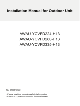 Airwell AWAU-YCVFD280-H13 Installation guide