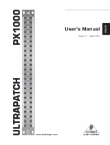 Behringer ULTRAPATCH PX1000 User manual