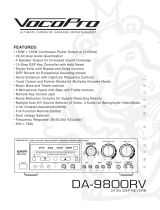 VocoPro DA-9800RV User manual