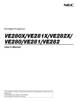 NEC VE281X User manual