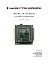 Diamond Systems GPIO-MM-21 User manual