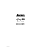 ADTRAN Atlas 800 User manual