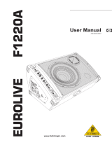 Behringer Eurolive F1220A User manual