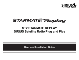Sirius ST2, Starmate Replay Receiver Kit User manual