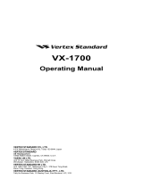 Vertex VX-1700 Operating instructions