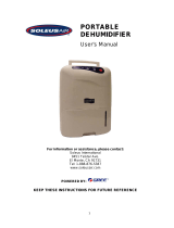 Soleus Air Portable Dehumidifier User manual