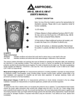Amprobe AM-42, AM-45 & AM-47 Multimeters User manual