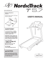 NordicTrack T 5.7 Treadmill User manual