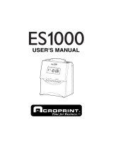 Acroprint ES1000 User manual