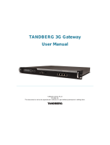 TANDBERG 3G GATEWAY 1 User manual