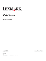 Lexmark X54x Series User manual