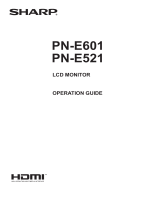 Sharp PN-E601 User manual