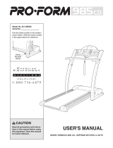 Pro-Form PFTL98584 User manual