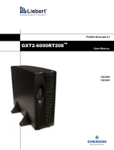 Liebert GXT2-6000RT208 User manual