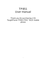 JCB ToughPhone TP851 PRO TALK User manual