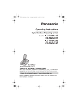 Panasonic KXTG8422E Operating instructions