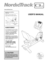 NordicTrack C3 Si Bike User manual