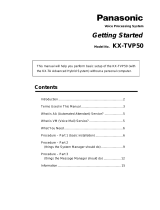 Panasonic KXTVP50E Operating instructions