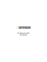 Defender Pro Widescreen DVR User manual