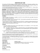 AMERITRON ARF-1000 User manual