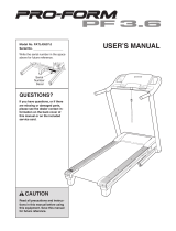 Pro-Form PF 3.6 PETL40507.0 User manual