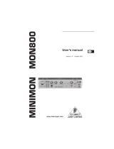 Behringer Minimon Mon800 User manual