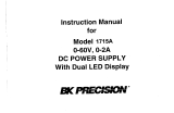 B&K Precision Model 1715A User manual
