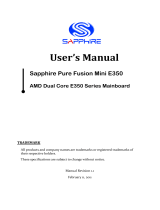 Sapphire Audio Pure Fusion Mini E350 User manual