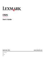 Lexmark C925 User manual