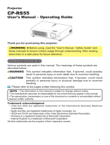 Hitachi CP-RS55 User manual