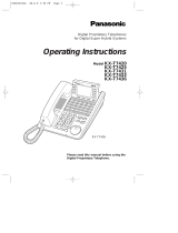 Panasonic KX T7431 - Speakerphone Telephone With Back Lit LCD Operating Instructions Manual