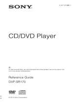 Sony DVP-SR170B Owner's manual