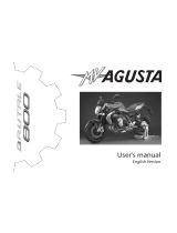 MV Agusta BRUTALE 800 User manual
