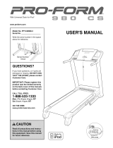 Pro-Form 980 CS User manual