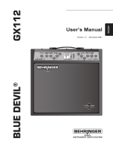 Behringer Blue Devil GX112 User manual