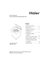 Haier HWM75-7288 User manual