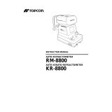 Topcon KR-8800 User manual