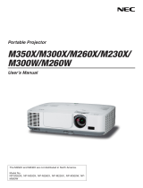 NEC M300W User manual
