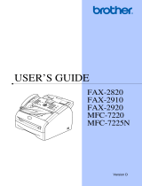 Brother FAX-2920 User manual