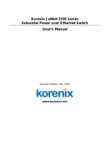 Korenix JetNet 3705 Series User manual
