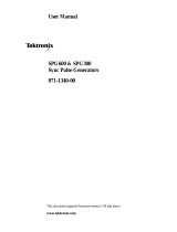 Tektronix SPG300 User manual