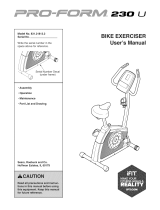 Pro-Form 230U User manual