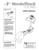 NordicTrack CX 985 User manual