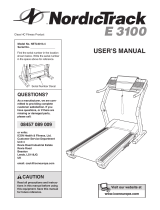 NordicTrack E 3100 User manual