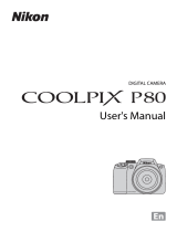 Nikon NKCPP80B1 - Coolpix P80 - Digital Camera User manual