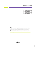 LG Electronics L1942PE User manual
